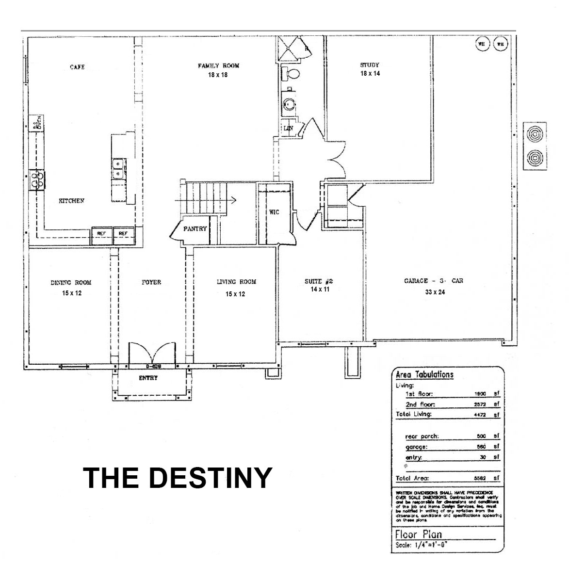 First Floor - Destiny Floor Plan